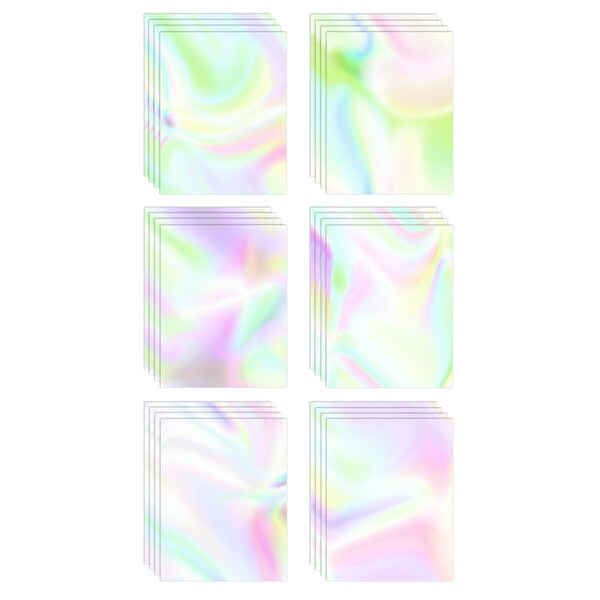 Better Office Products Stationery Paper, Swirl Effect Watercolor Writing Stationery, Letter Size, 6 Unique Designs, 100PK 64506 - main